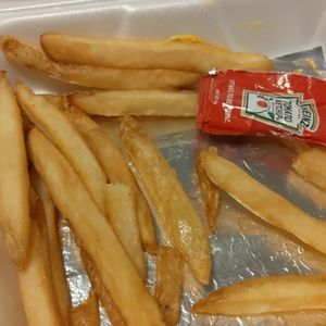 some burger and fries